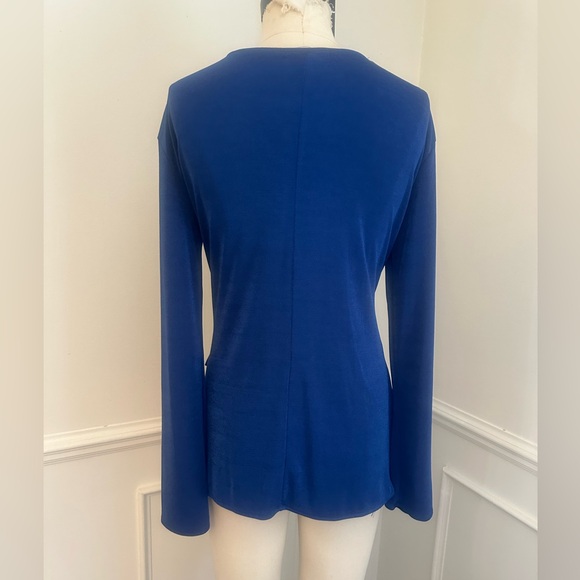 Zara Royal Blue Wrap Blouse - Picture 7 of 7